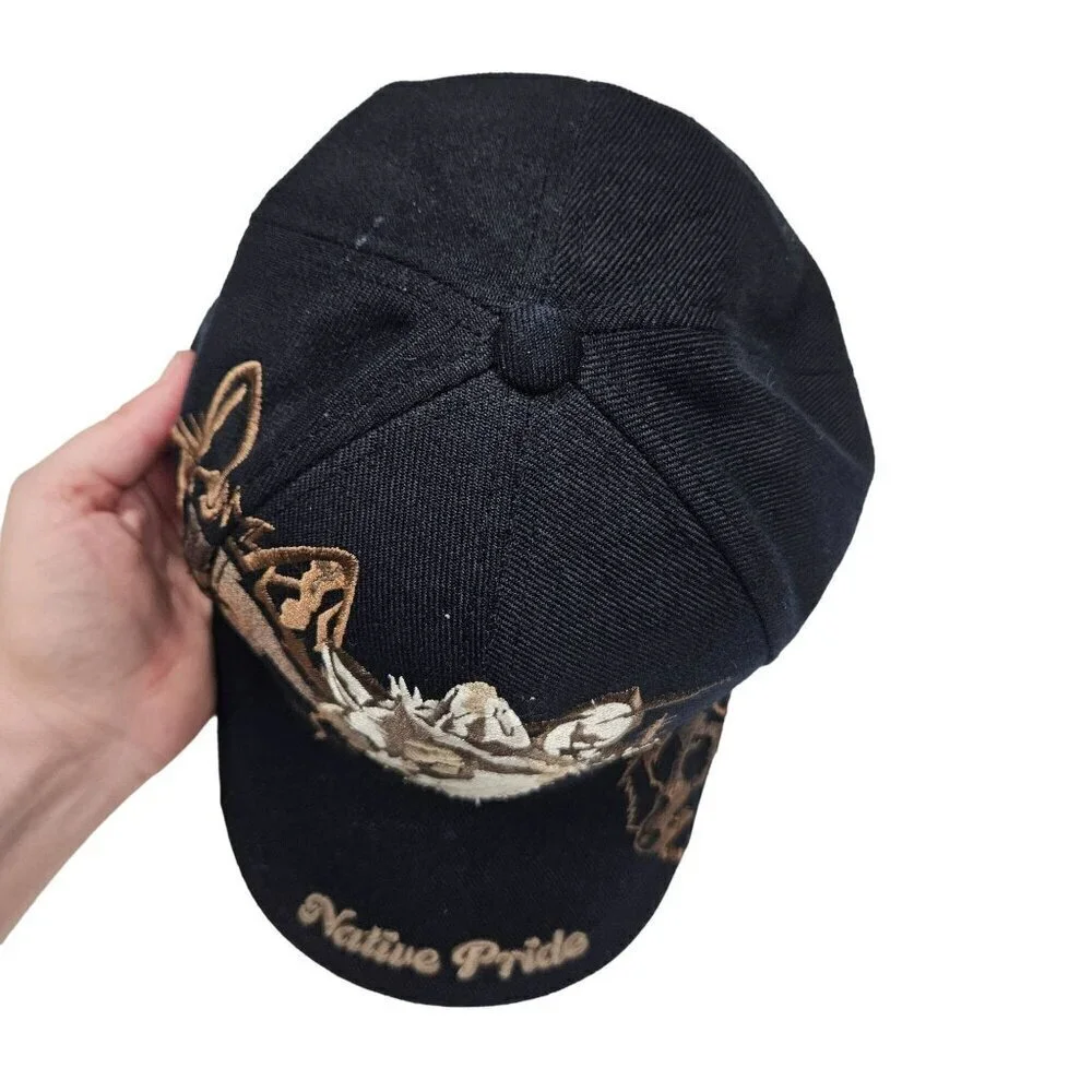 Native Pride Wolf Embroidered Cap Adjustable Fit WEST Best‎ Headwear Adjustable